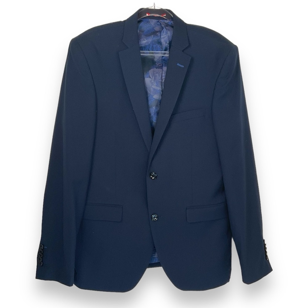 Soul of London Blazer Mens Navy Blue Satin Lined Size 42R NWOT